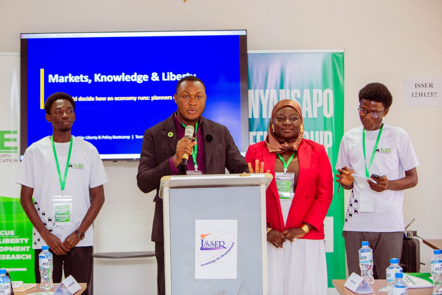Nyansapo Fellowship participants present Markets, Knowledge and Liberty at the Liberty and Policy Bootcamp.